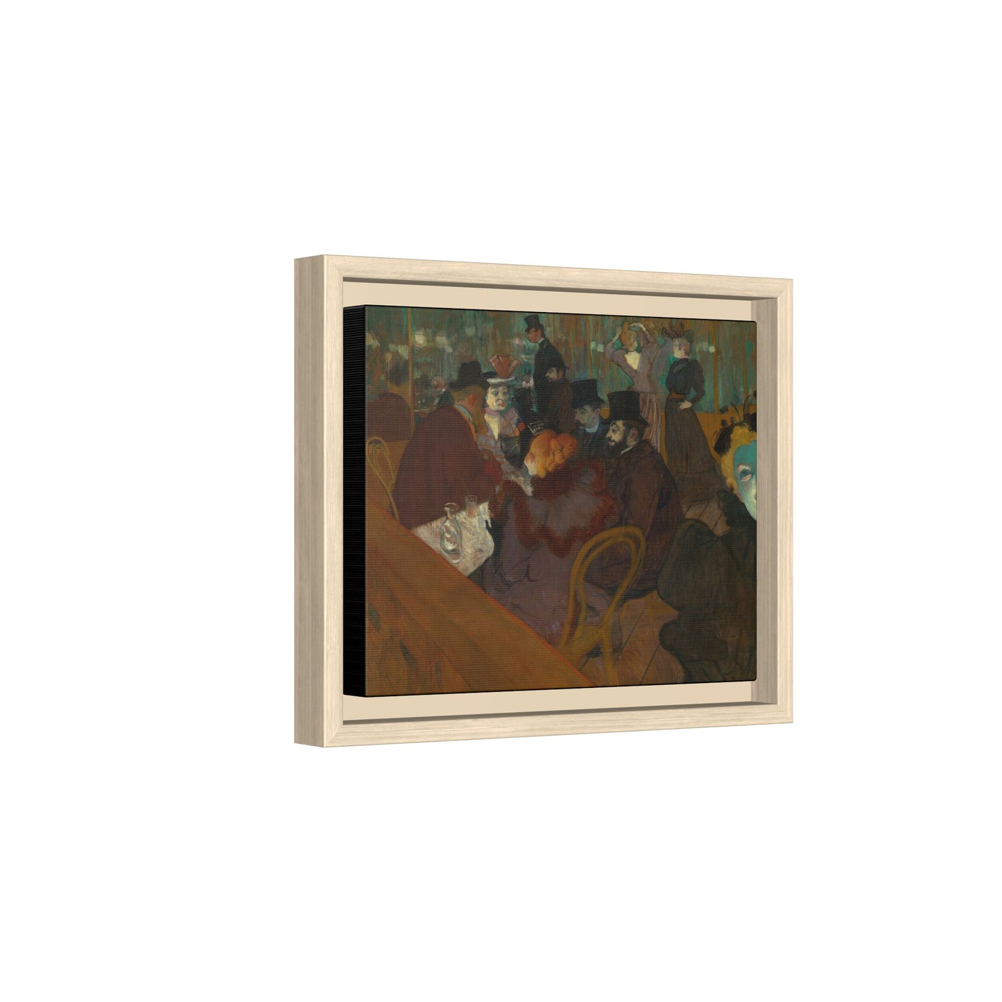 Toulouse-Lautrec, Henri - At the Moulin Rouge (1892) - Matte Canvas, Framed