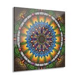Emerald Arrows Mandala - Acrylic Block