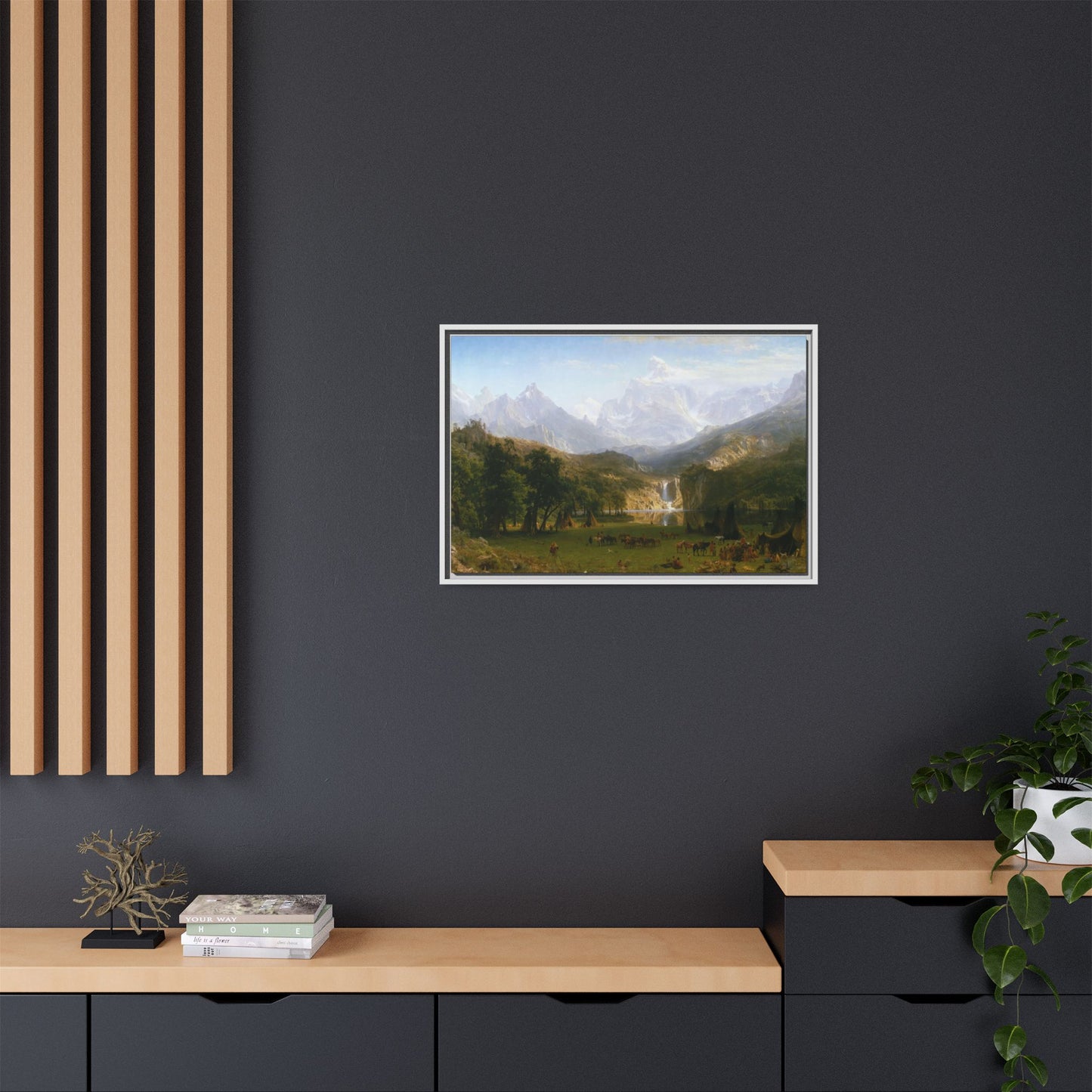 Bierstadt, Albert - The Rocky Mountains, Lander’s Peak (1863) - Matte Canvas, Framed