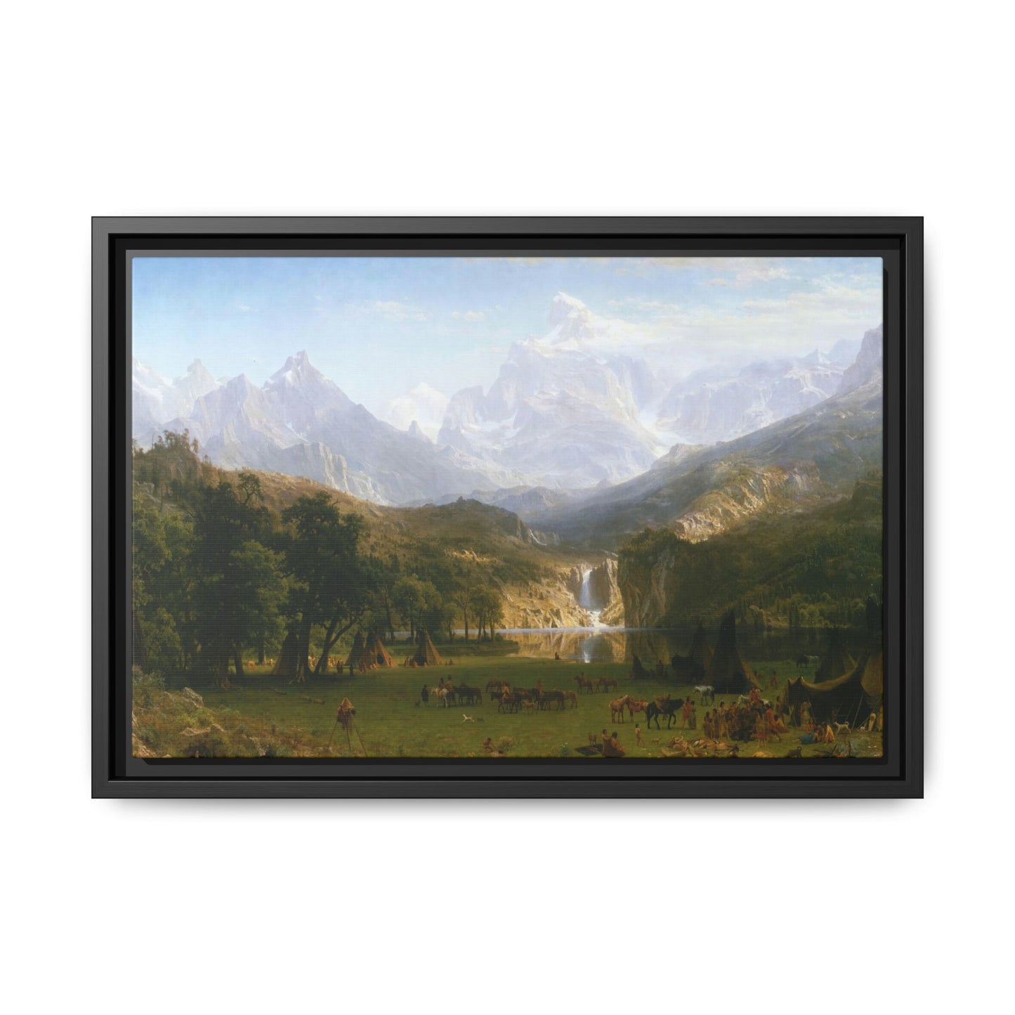 Bierstadt, Albert - The Rocky Mountains, Lander’s Peak (1863) - Matte Canvas, Framed