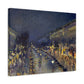 Pissarro, Camille - The Boulevard Montmartre At Night (1897) - Canvas Block, unframed