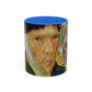 Van Gogh, Vincent - Self Portrait with Bandaged Ear (1889) - Colorful Accent Mugs
