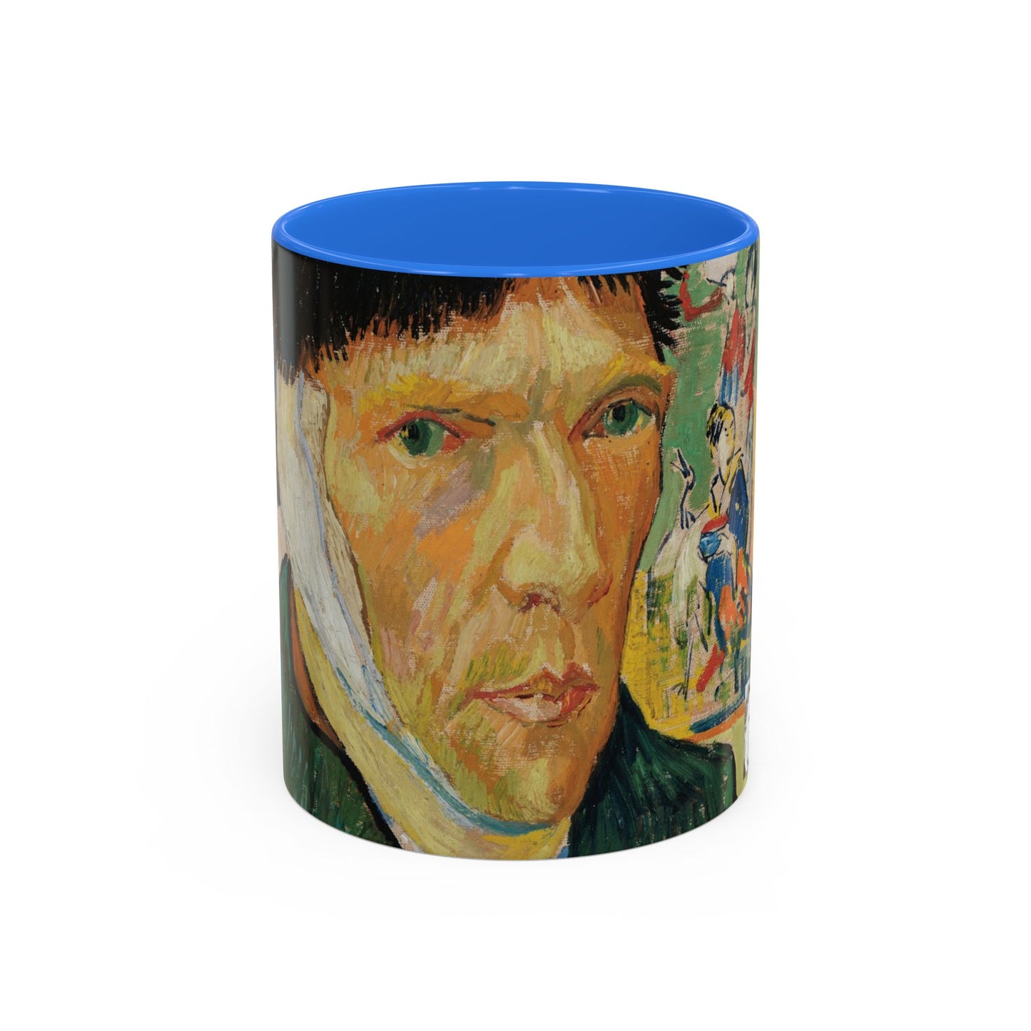 Van Gogh, Vincent - Self Portrait with Bandaged Ear (1889) - Colorful Accent Mugs