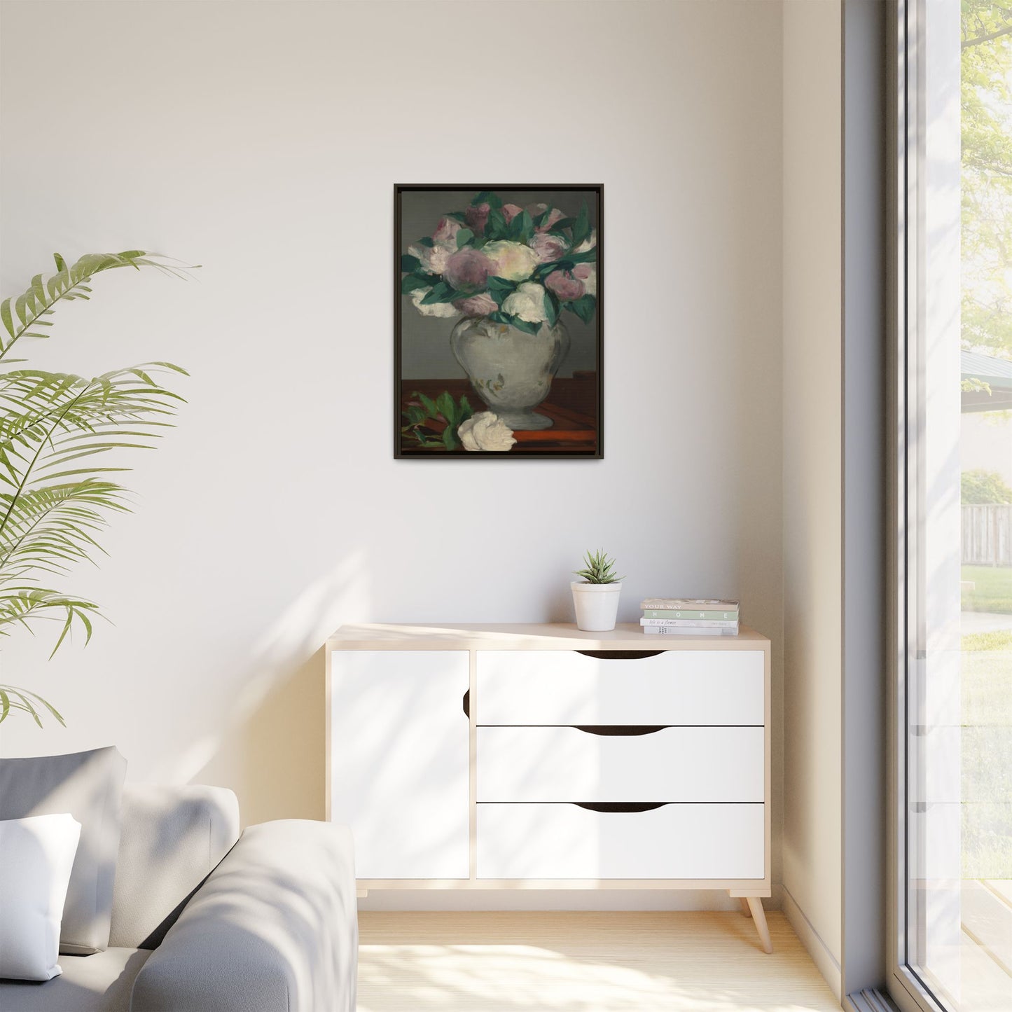 Manet, Édouard - Peonies (1864) - Matte Canvas, Framed
