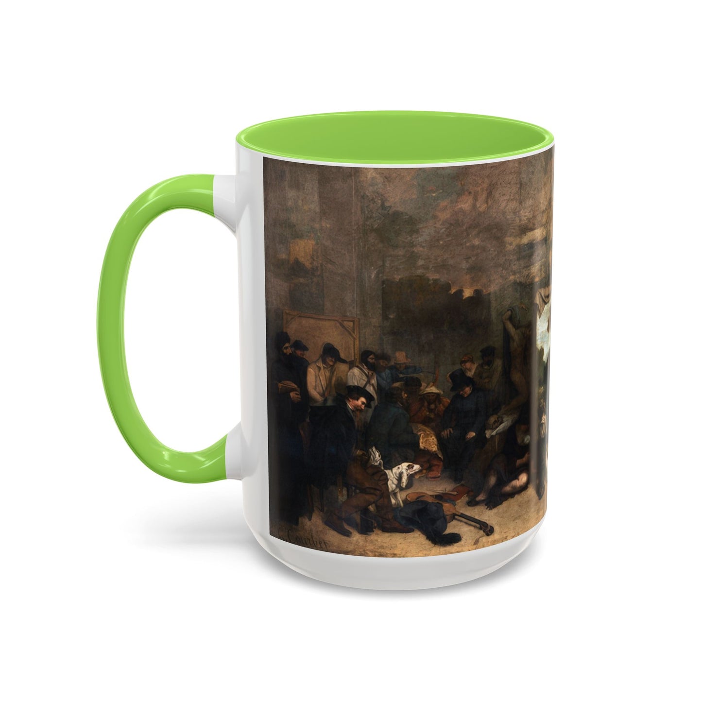 Courbet, Gustave - The Painter’s Studio (1855) - Colorful Accent Mugs