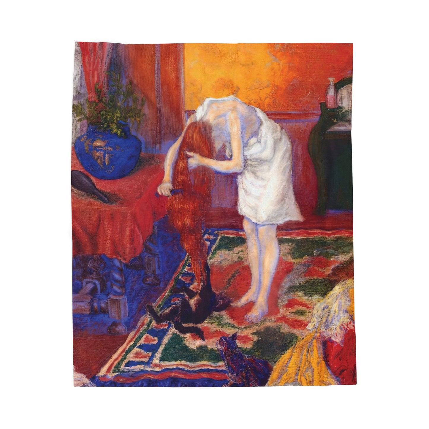 Ranson, Paul - The Golden Head of Hair (1909) - Velveteen Plush Blanket