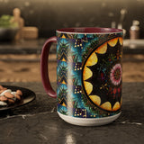 Obsidian Grandmothers Mandala - Colorful Accent Mugs