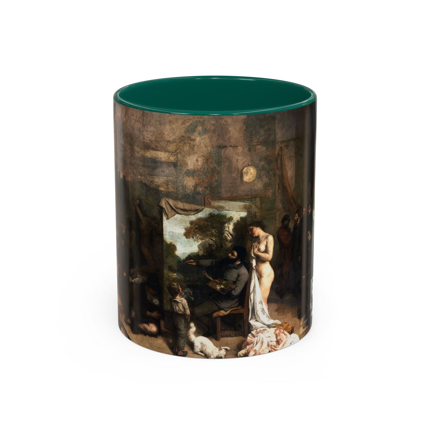 Courbet, Gustave - The Painter’s Studio (1855) - Colorful Accent Mugs