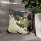 Cézanne, Paul - L’Estaque, Melting Snow (1870) - Suede Square Pillowcase