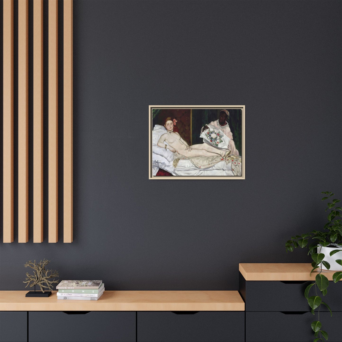 Manet, Édouard - Olympia (1870) - Matte Canvas, Framed