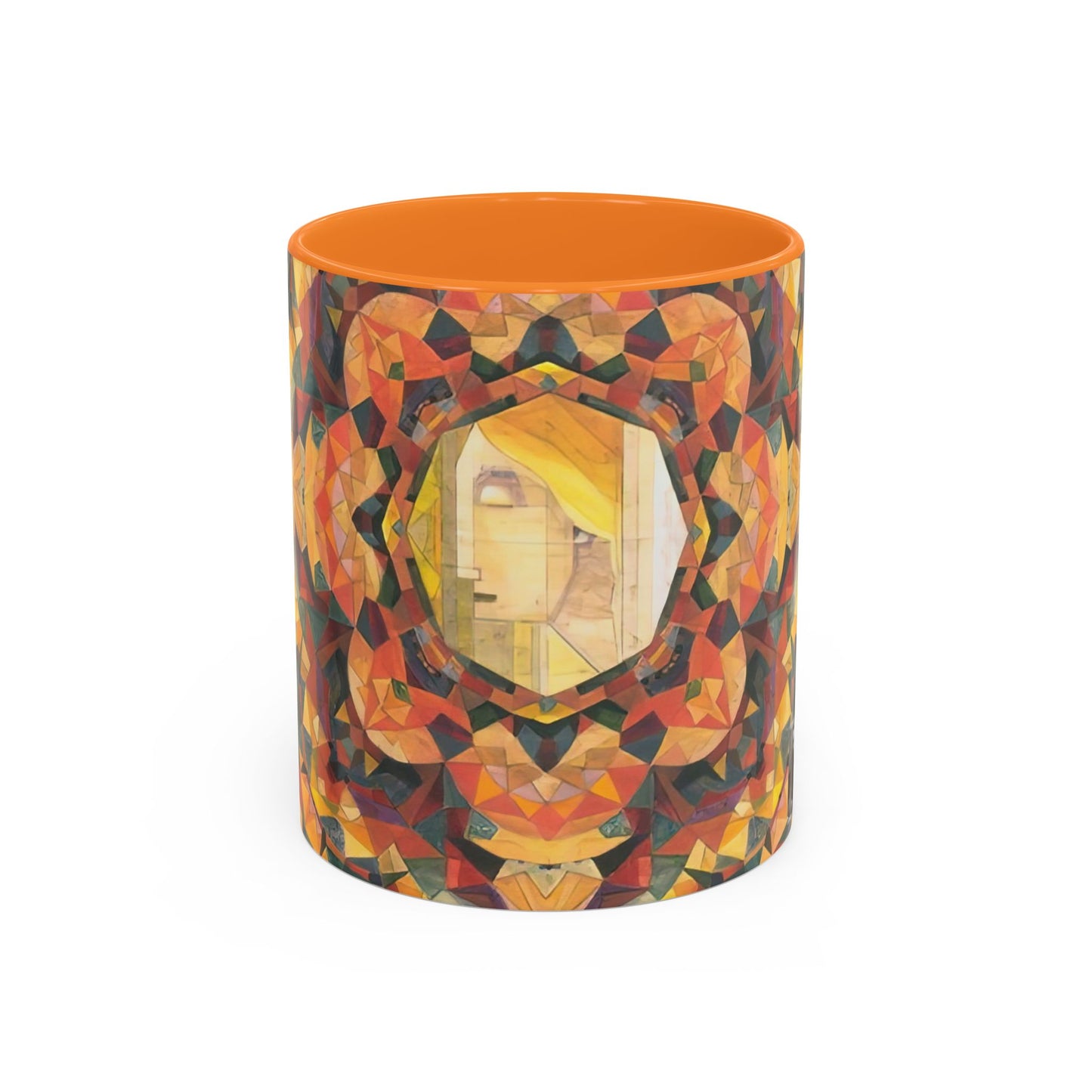 Filiger, Charles - Woman’s Head with Closed Eyes (1893) - Colorful Accent Mugs