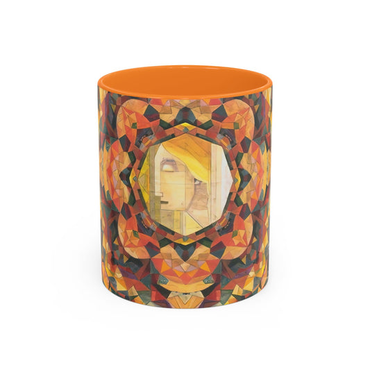 Filiger, Charles - Woman’s Head with Closed Eyes (1893) - Colorful Accent Mugs