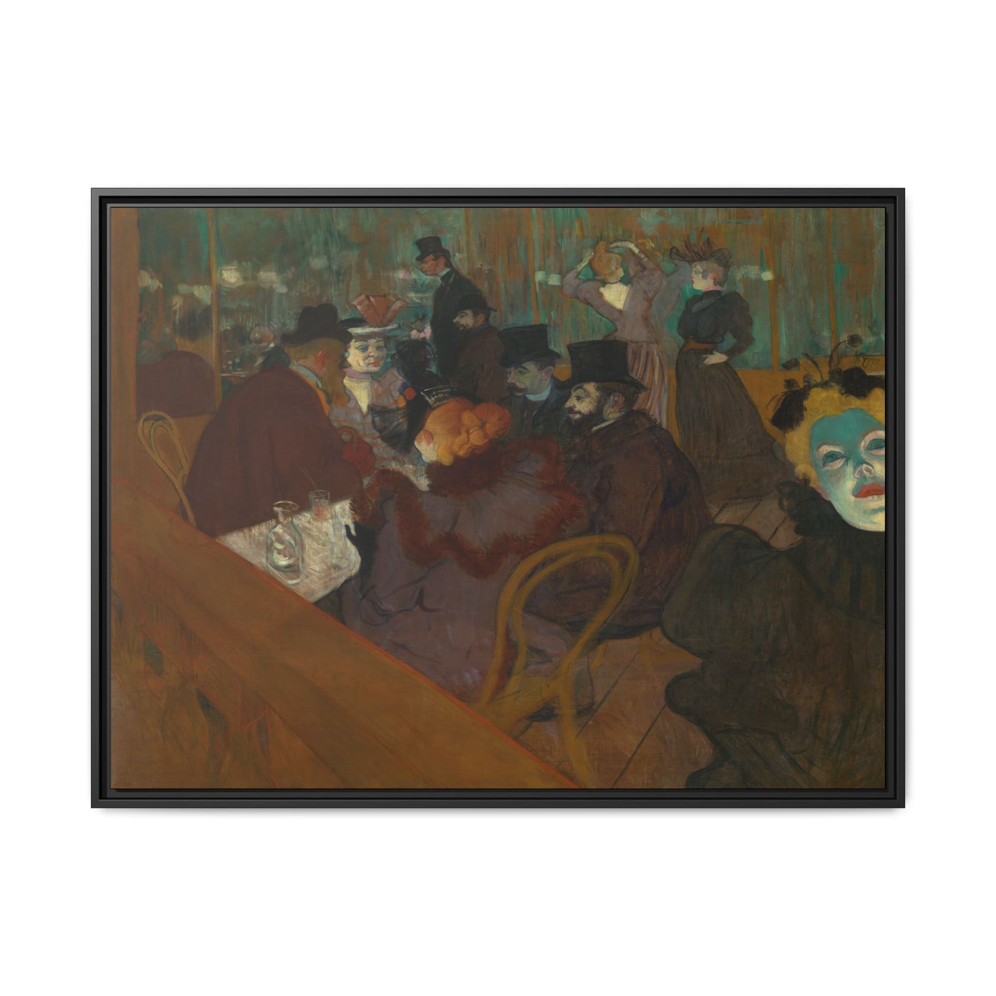 Toulouse-Lautrec, Henri - At the Moulin Rouge (1892) - Matte Canvas, Framed