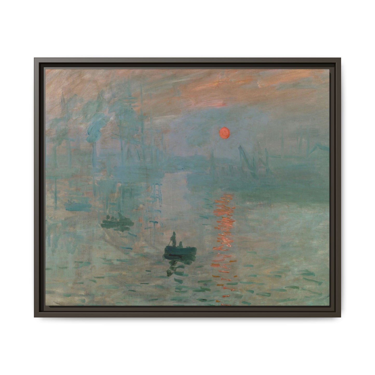 Monet, Claude - Impression, Sunrise (1872) - Matte Canvas, Framed