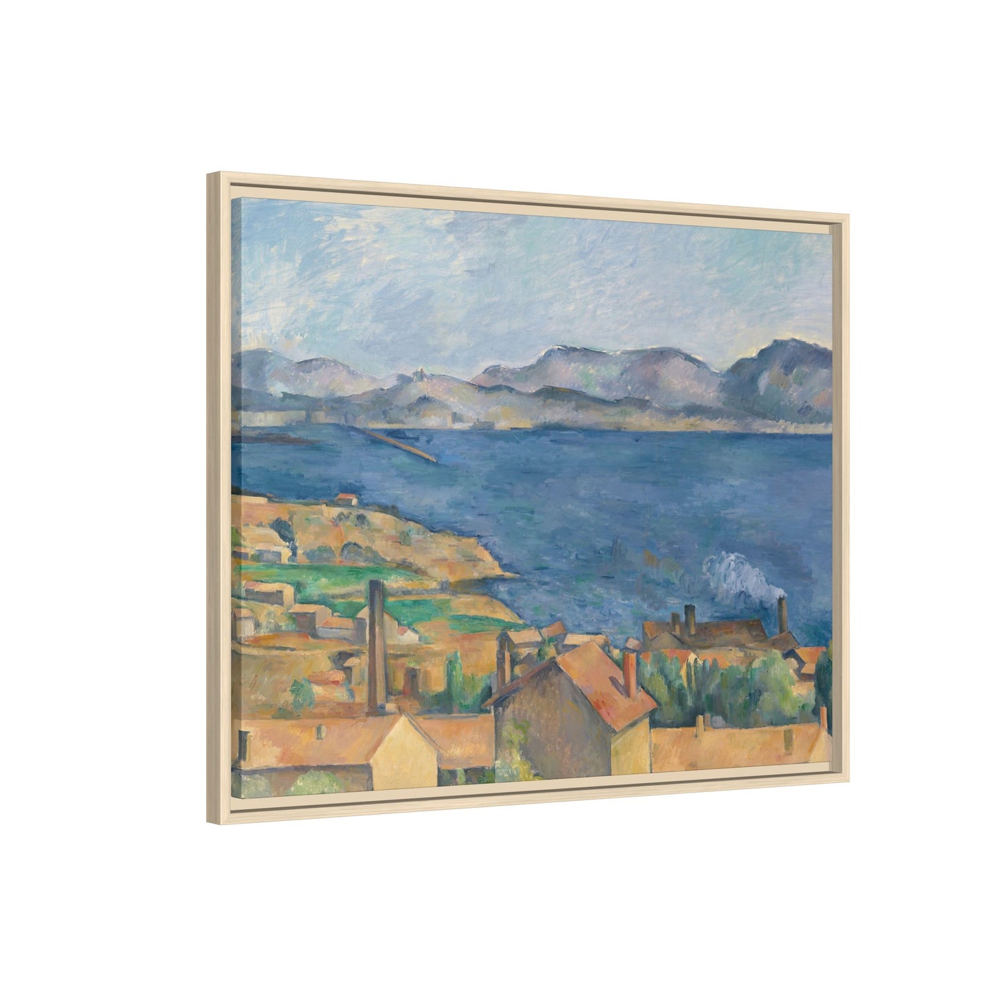 Cézanne, Paul - The Bay of Marseille, Seen from L'Estaque (1885) - Matte Canvas, Framed