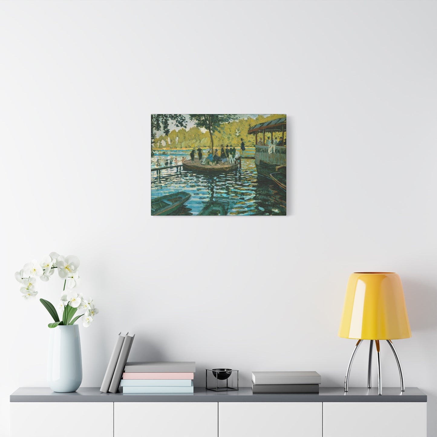Monet, Claude - La Grenouillere (1869) - Canvas Block, unframed