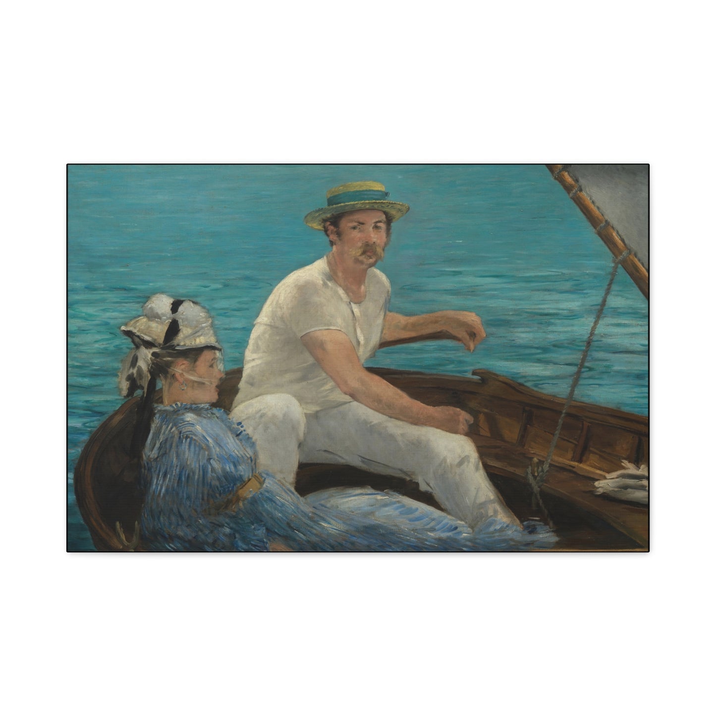 Manet, Édouard - Boating (1874) - Canvas Block, unframed