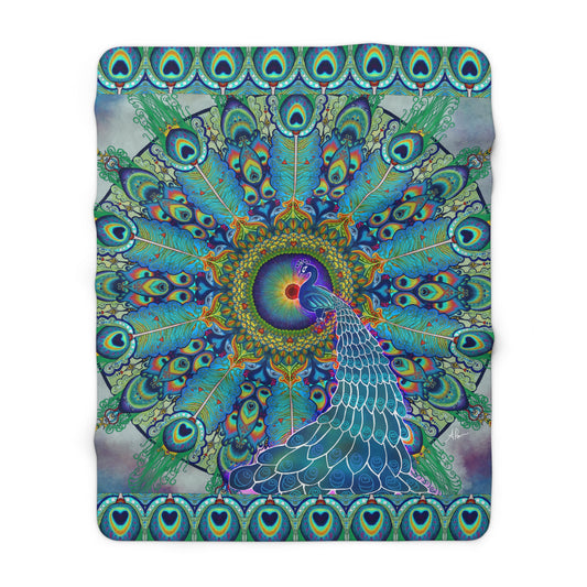 Melek Taus Mandala - Sherpa Fleece Blanket