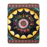 Obsidian Grandmothers Mandala - Sherpa Fleece Blanket
