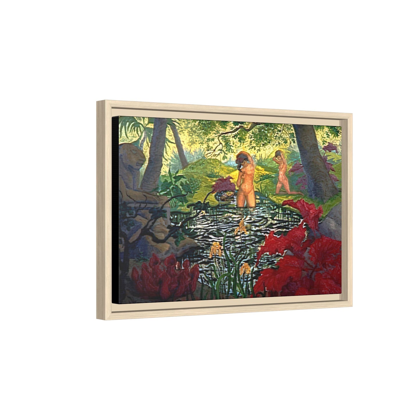 Ranson, Paul - The Lotus Bather (1906) - Matte Canvas, Framed