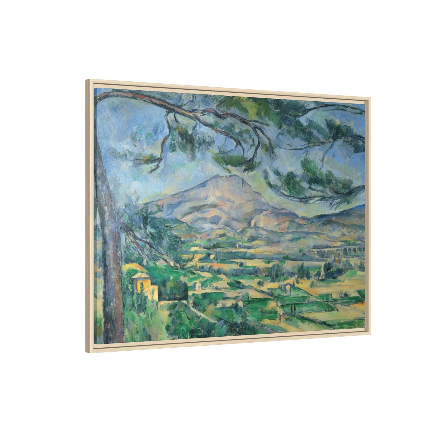 Cézanne, Paul - Mont Sainte-Victoire with Large Pine (1887) - Matte Canvas, Framed