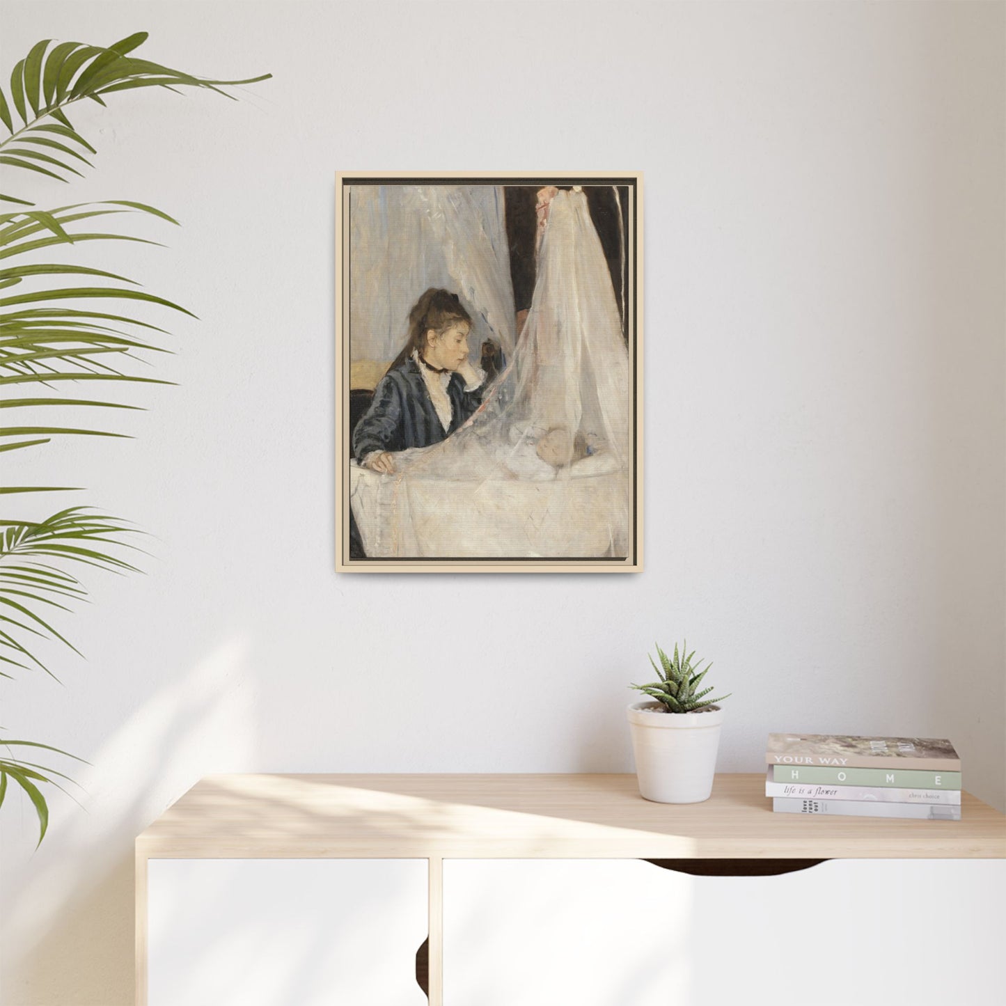 Morisot, Berthe - The Cradle (1872) - Matte Canvas, Framed