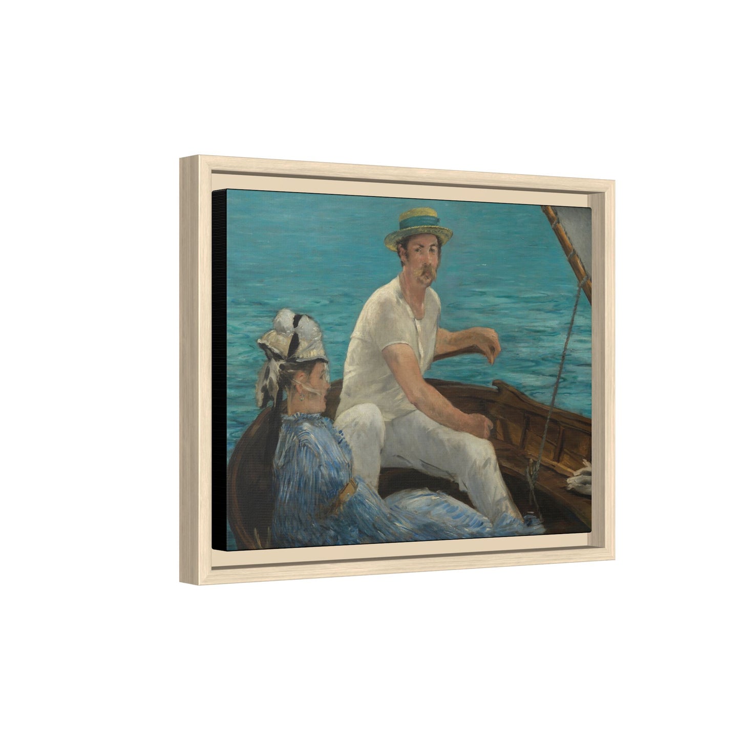 Manet, Édouard - Boating (1874) - Matte Canvas, Framed