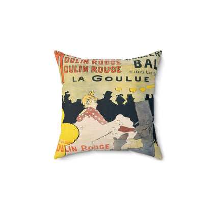 Toulouse-Lautrec, Henri - Moulin Rouge - La Goulue (1891) - Suede Square Pillow