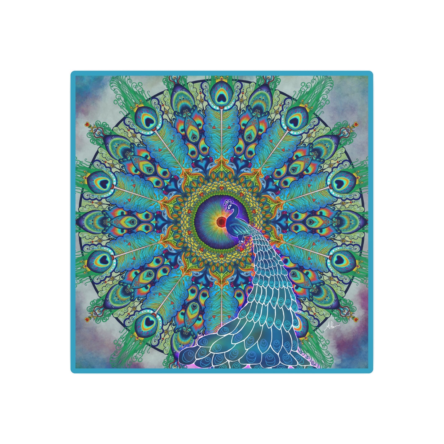 Melek Taus Mandala - Metal Sign