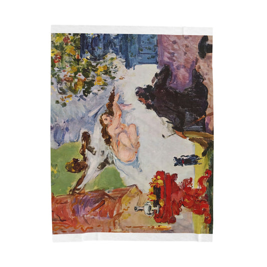 Cézanne, Paul - A Modern Olympia (1874) - Velveteen Plush Blanket