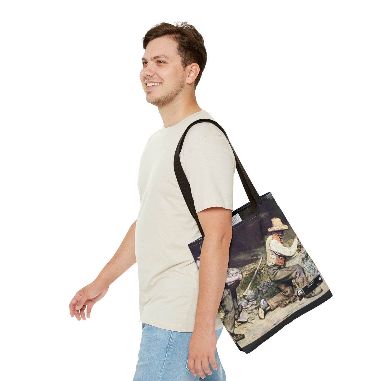 Courbet, Gustave - The Stone Breakers (1850) - Tote Bag