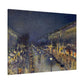 Pissarro, Camille - The Boulevard Montmartre At Night (1897) - Canvas Block, unframed