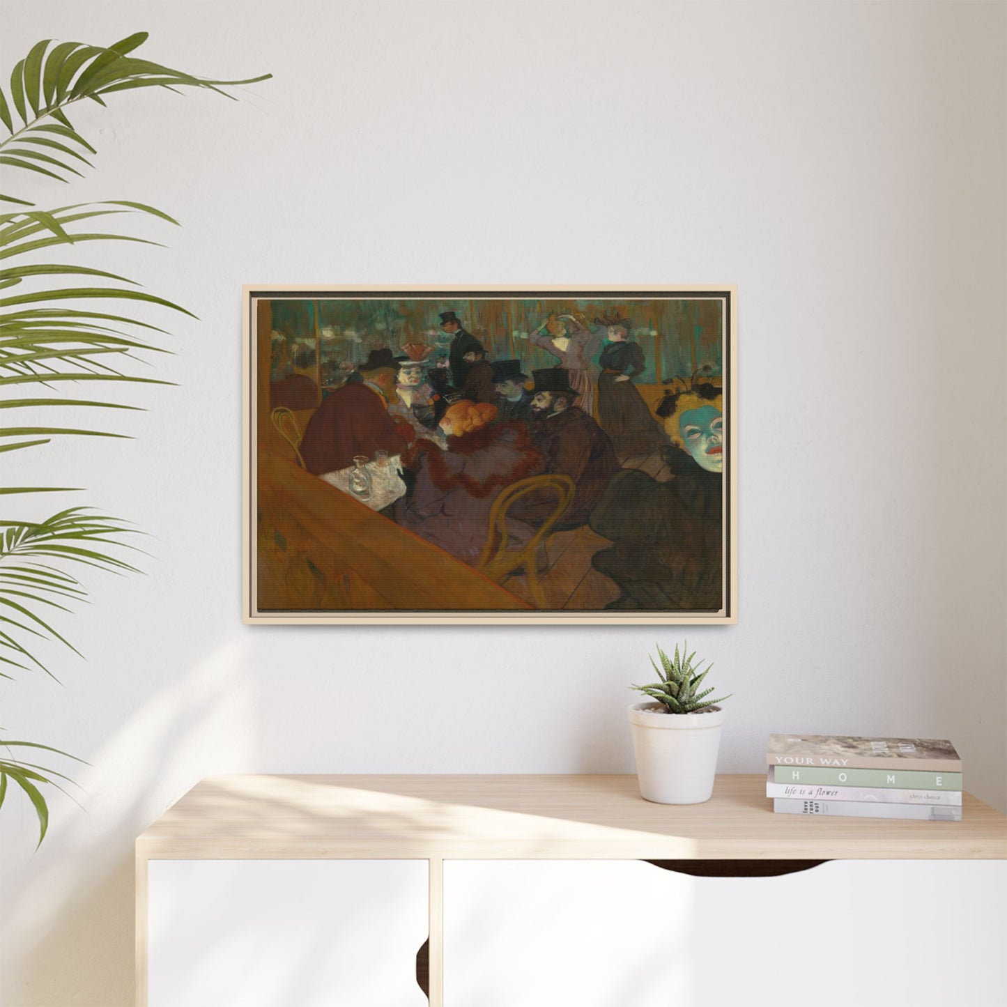 Toulouse-Lautrec, Henri - At the Moulin Rouge (1892) - Matte Canvas, Framed
