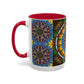 Pacio, Adam - Emerald Arrows Mandala - Colorful Accent Mugs