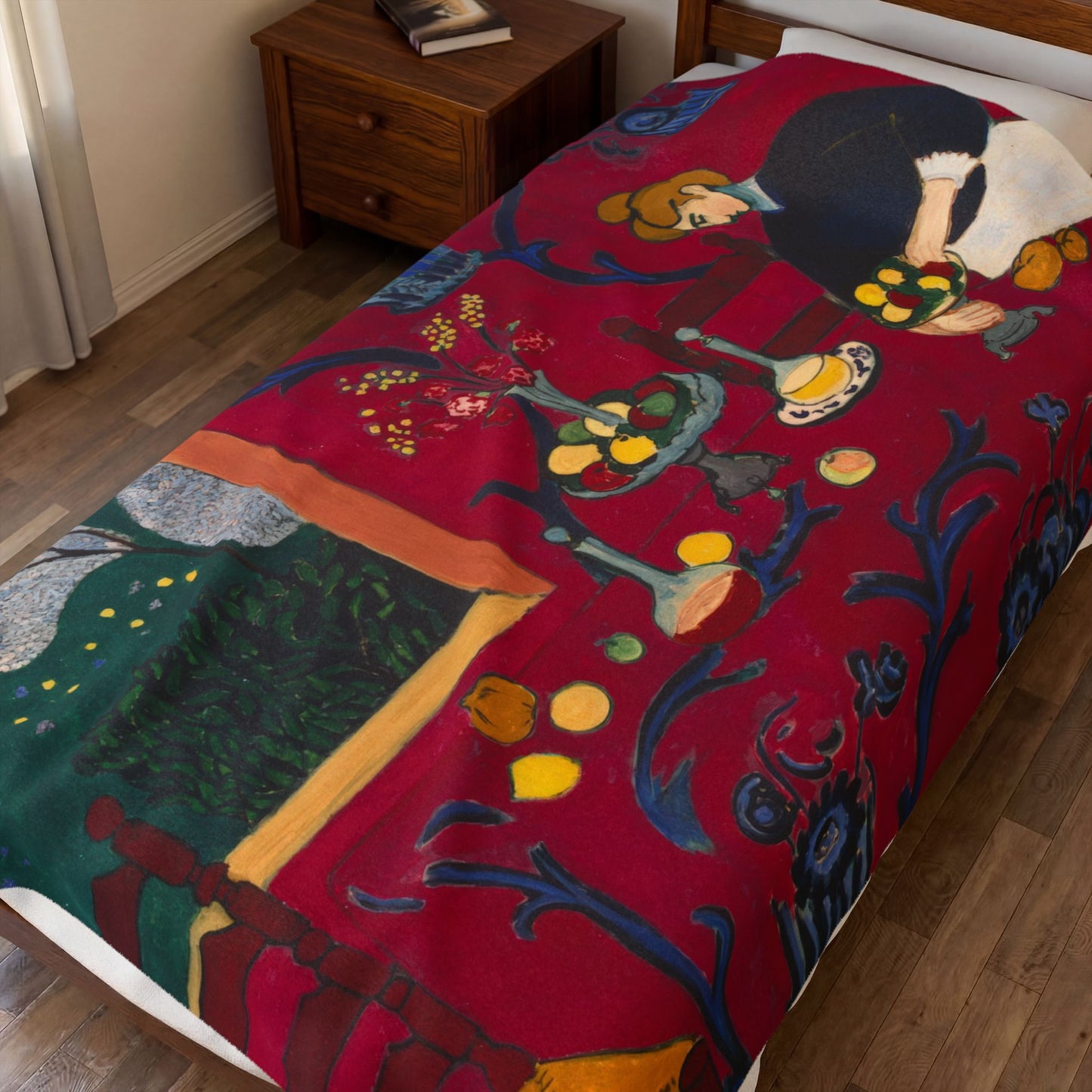 Matisse, Henri - The Dessert Harmony in Red (1908) - Velveteen Plush Blanket