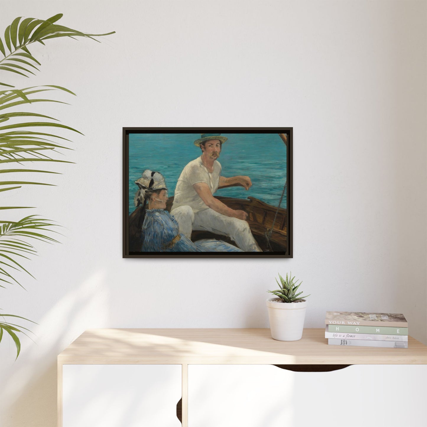 Manet, Édouard - Boating (1874) - Matte Canvas, Framed