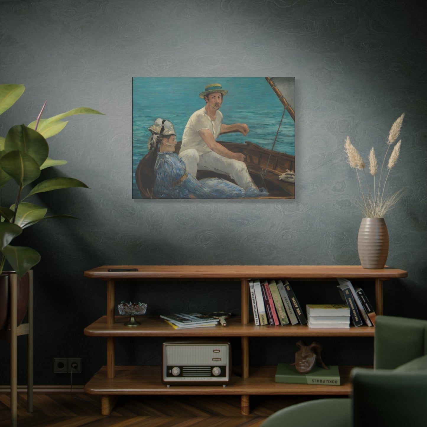 Manet, Édouard - Boating (1874) - Canvas Block, unframed