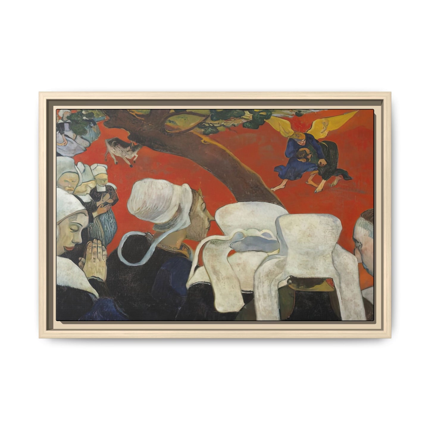 Gauguin, Paul - Vision of the Sermon (Jacob Wrestling with the Angel) (1888) - Matte Canvas, Framed