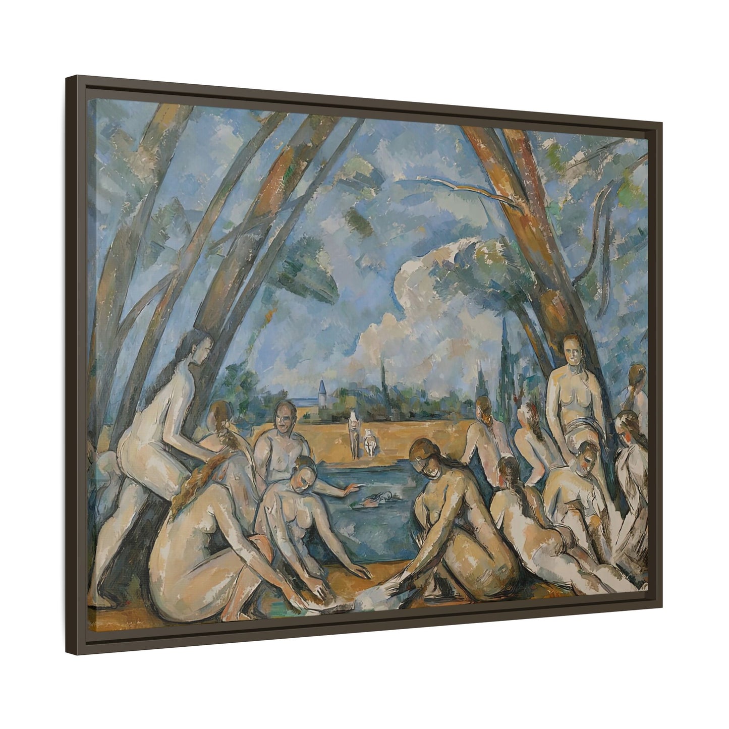 Cézanne, Paul - The Large Bathers (1906) - Matte Canvas, Framed