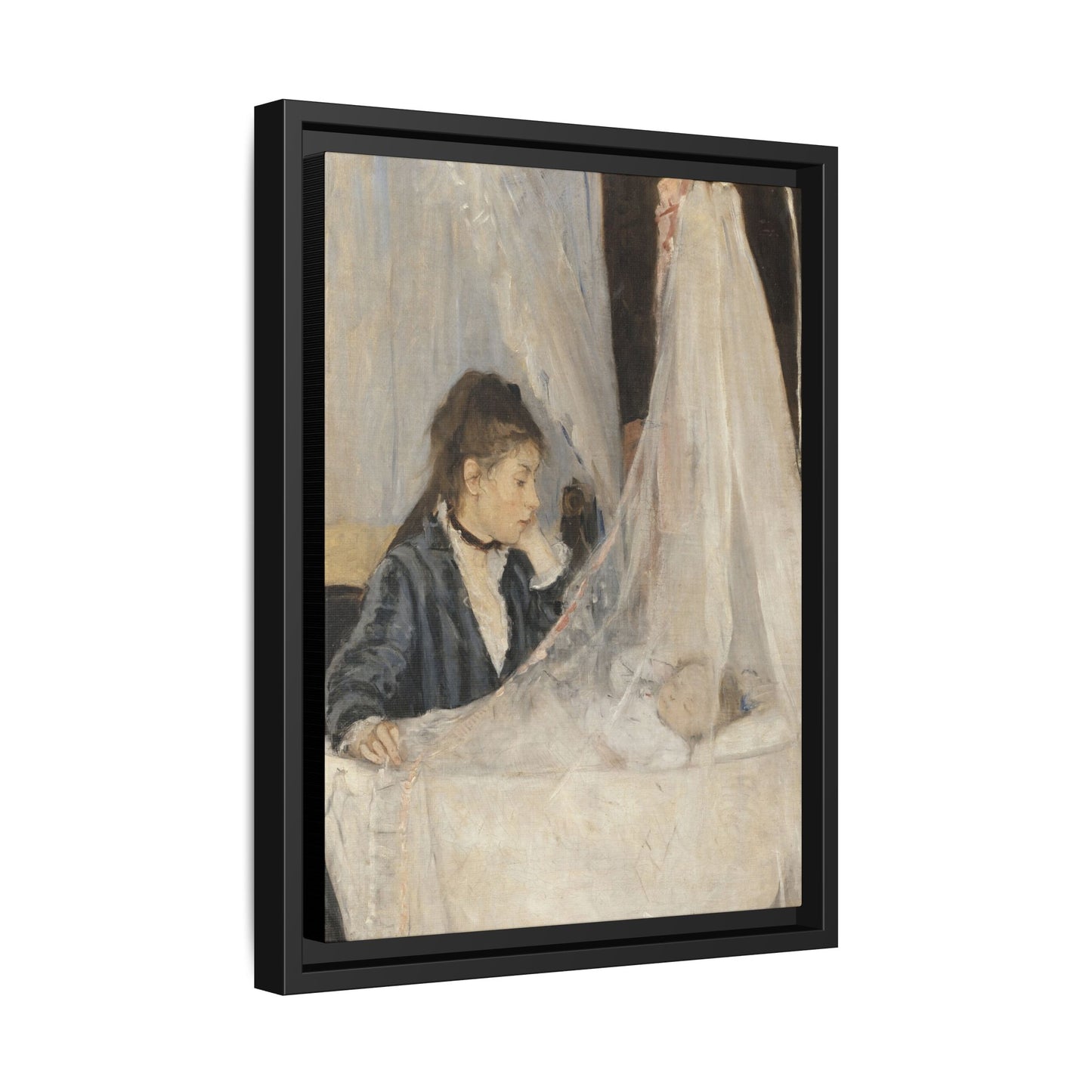 Morisot, Berthe - The Cradle (1872) - Matte Canvas, Framed