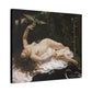 Courbet, Gustave - Woman with a Parrot (1866) - Canvas Block, unframed