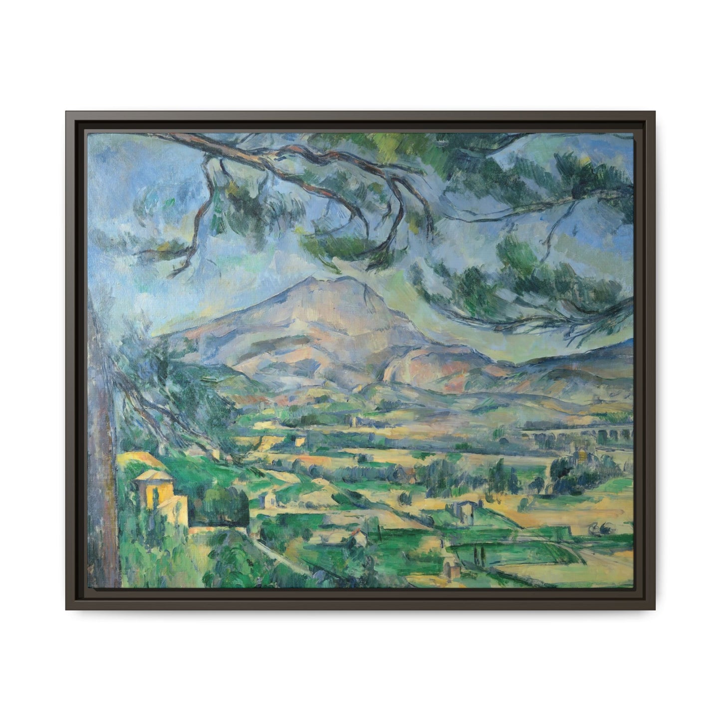 Cézanne, Paul - Mont Sainte-Victoire with Large Pine (1887) - Matte Canvas, Framed
