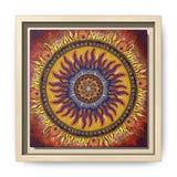 Solar Disc Mandala - Framed Canvas
