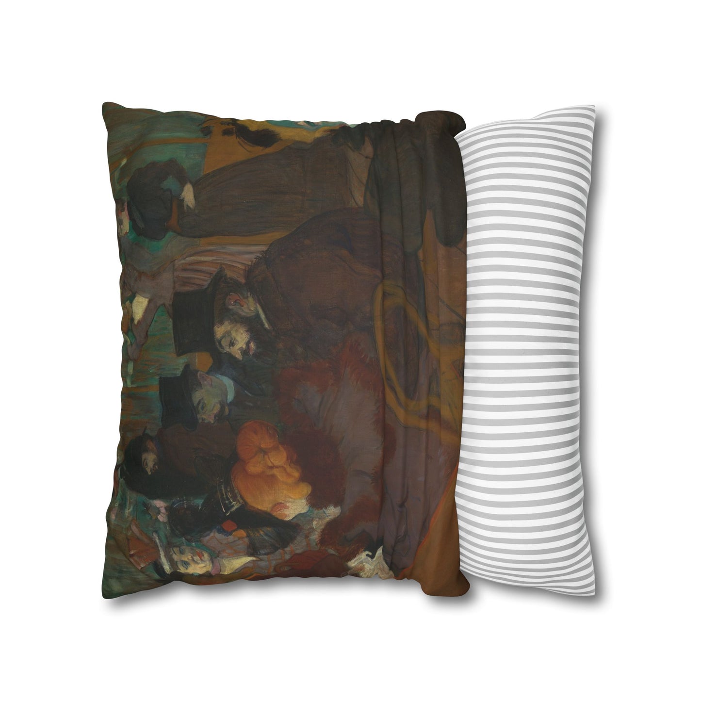 Toulouse-Lautrec, Henri - At the Moulin Rouge (1892) - Suede Square Pillowcase
