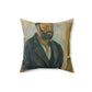 Cézanne, Paul - Portrait of the Artist with a Palette (1890) - Suede Square Pillow