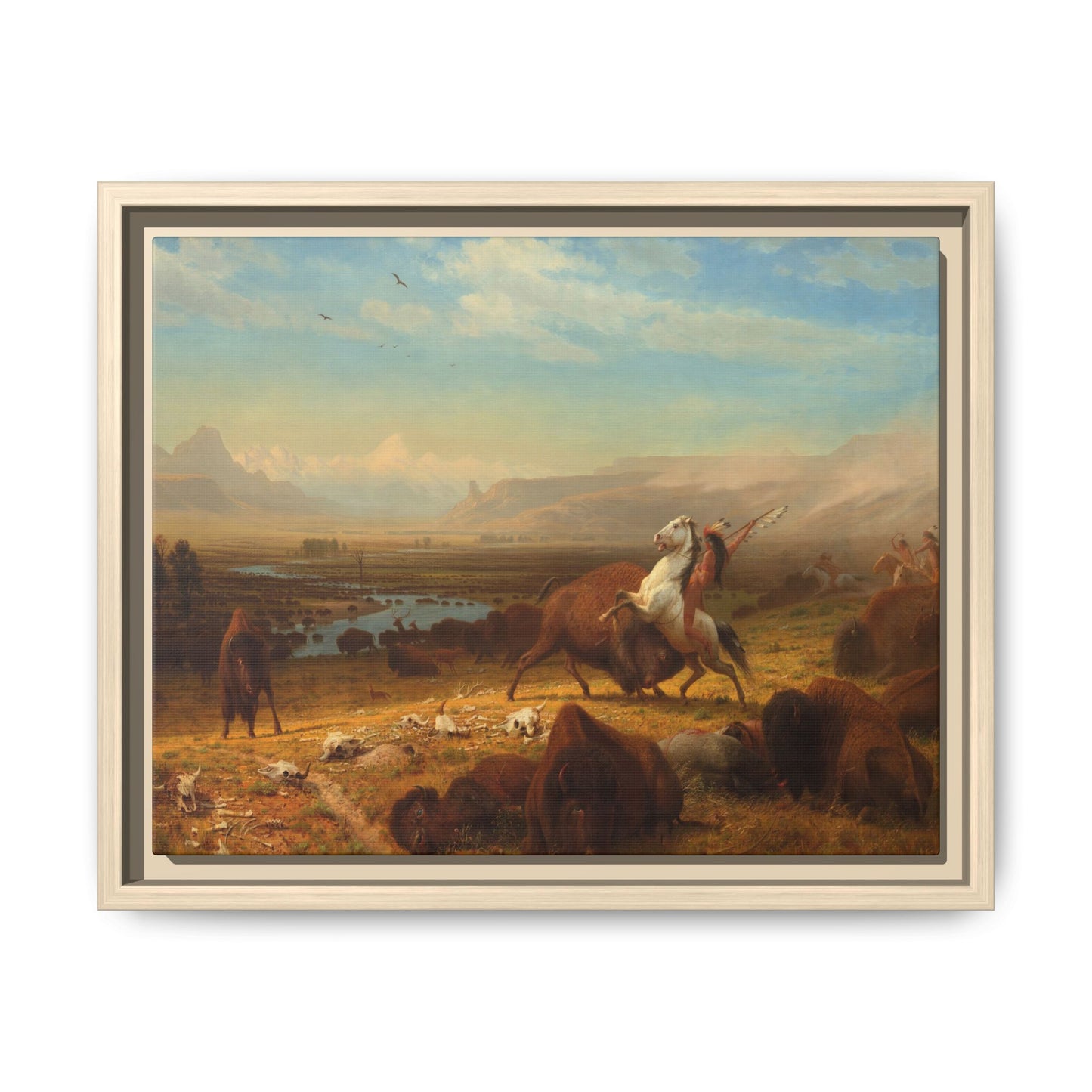 Bierstadt, Albert - The Last of the Buffalo  (1888) - Matte Canvas, Framed