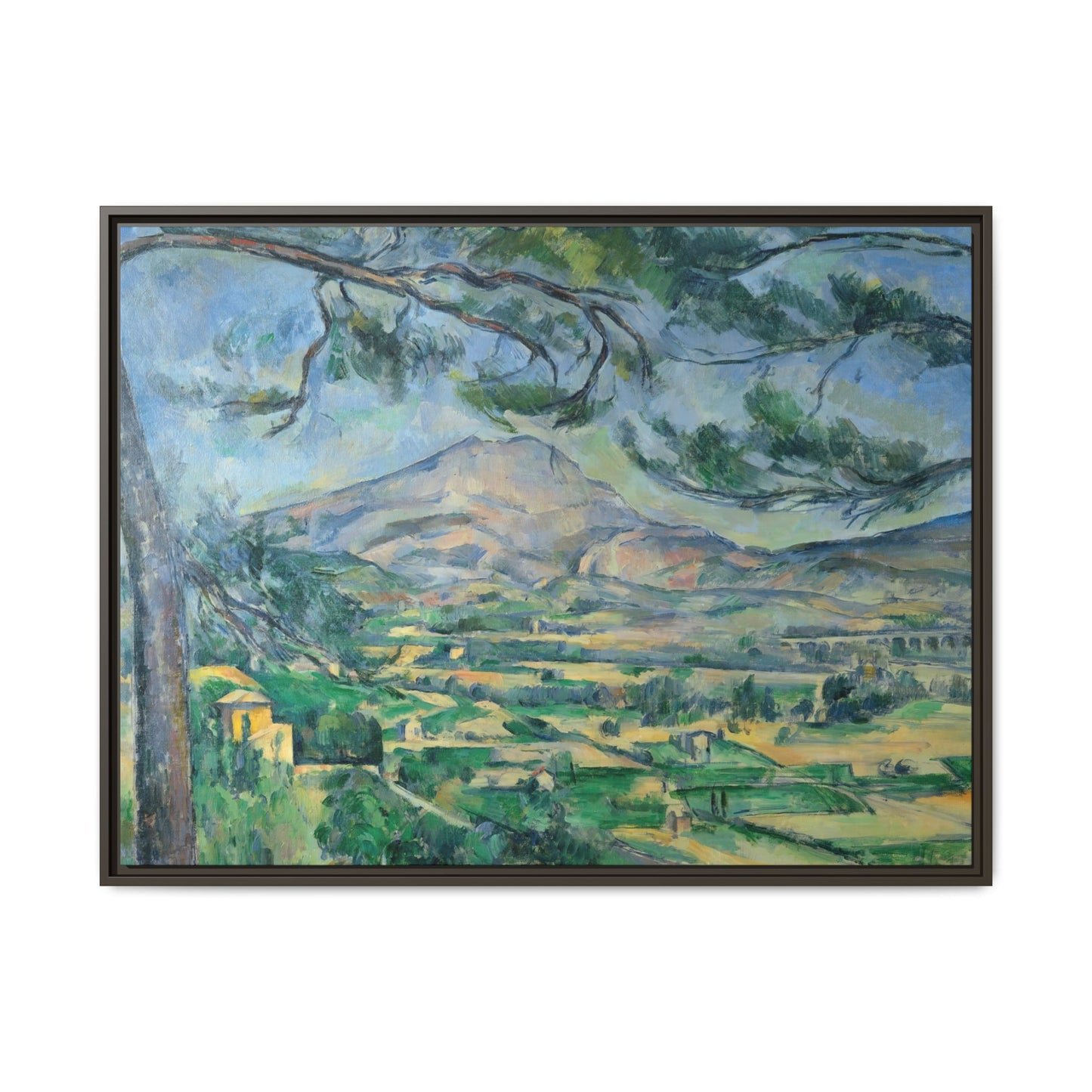 Cézanne, Paul - Mont Sainte-Victoire with Large Pine (1887) - Matte Canvas, Framed
