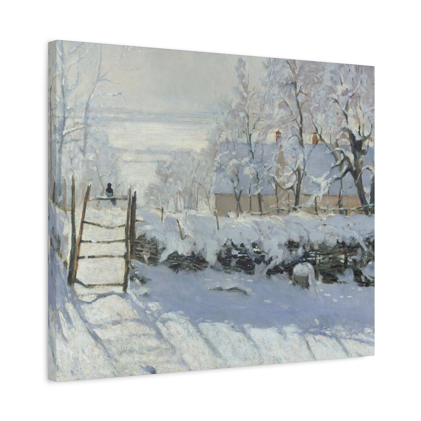 Monet, Claude - The Magpie (1868) - Canvas Block, unframed