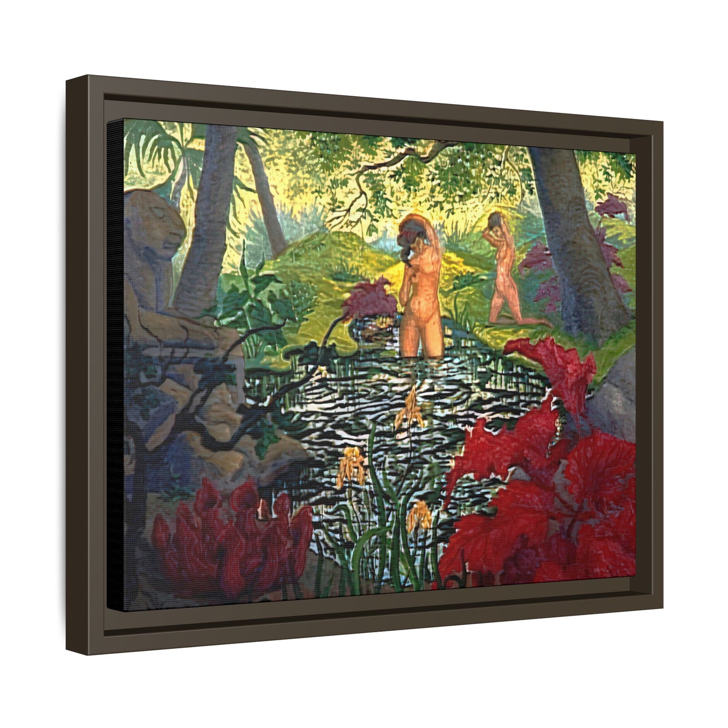 Ranson, Paul - The Lotus Bather (1906) - Matte Canvas, Framed