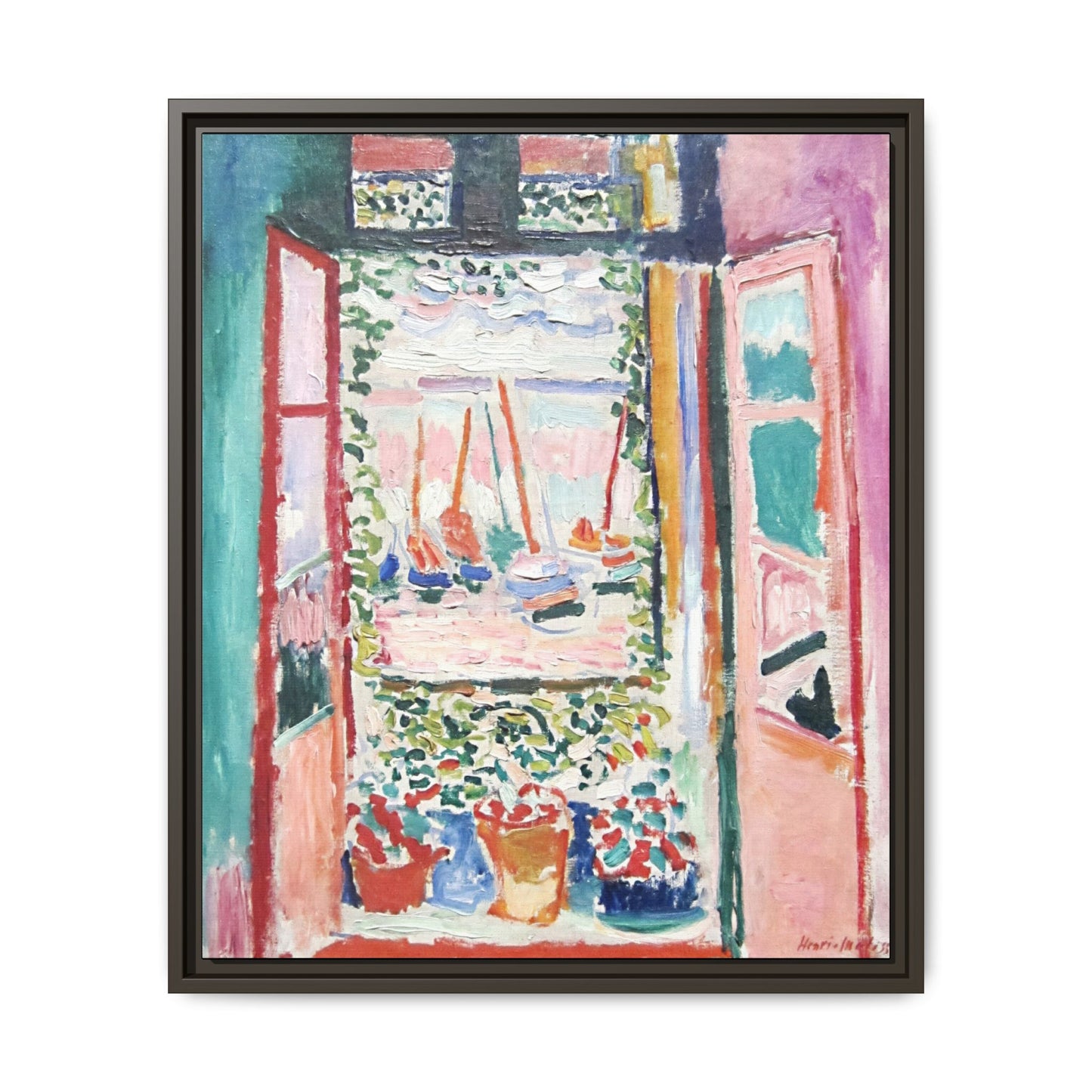 Matisse, Henri - Open Window, Collioure (1905) - Matte Canvas, Framed
